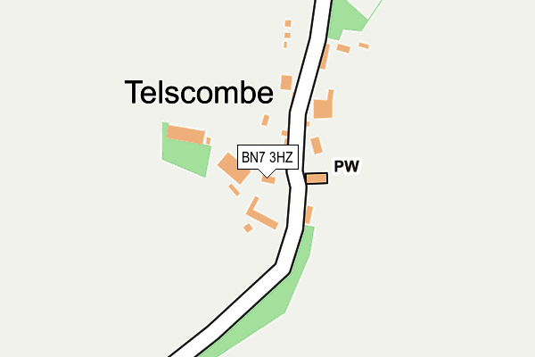 BN7 3HZ map - OS OpenMap – Local (Ordnance Survey)