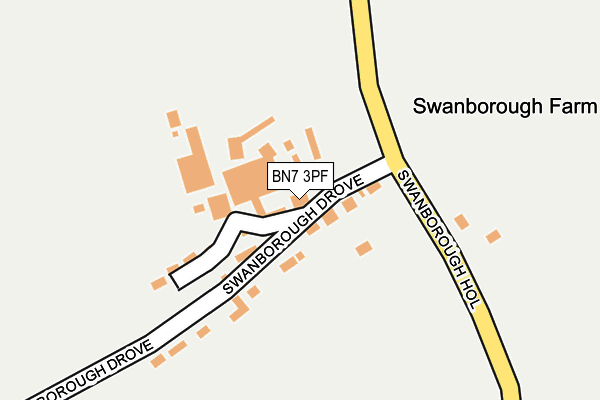 BN7 3PF map - OS OpenMap – Local (Ordnance Survey) BN7 3PF map - OS OpenMap – Local (Ordnance Survey)