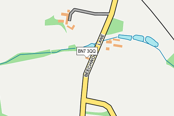 BN7 3QQ map - OS OpenMap – Local (Ordnance Survey) BN7 3QQ map - OS OpenMap – Local (Ordnance Survey)