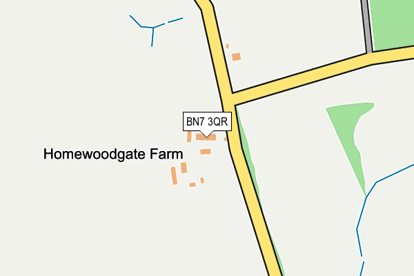 BN7 3QR map - OS OpenMap – Local (Ordnance Survey) BN7 3QR map - OS OpenMap – Local (Ordnance Survey)