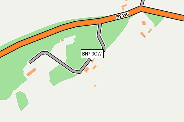BN7 3QW map - OS OpenMap – Local (Ordnance Survey) BN7 3QW map - OS OpenMap – Local (Ordnance Survey)
