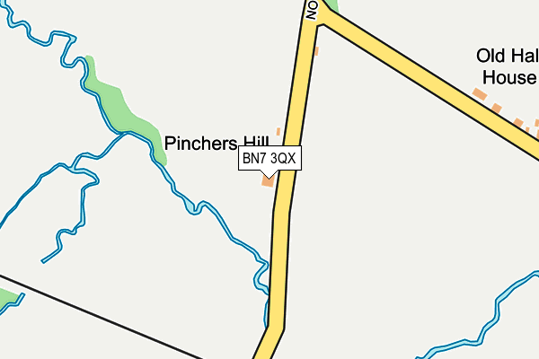 BN7 3QX map - OS OpenMap – Local (Ordnance Survey)