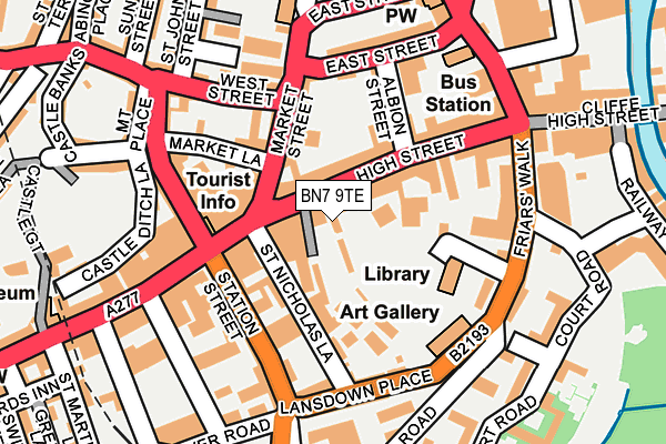 BN7 9TE map - OS OpenMap – Local (Ordnance Survey) BN7 9TE map - OS OpenMap – Local (Ordnance Survey)