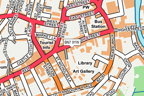 BN7 9YW map - OS OpenMap – Local (Ordnance Survey) BN7 9YW map - OS OpenMap – Local (Ordnance Survey)