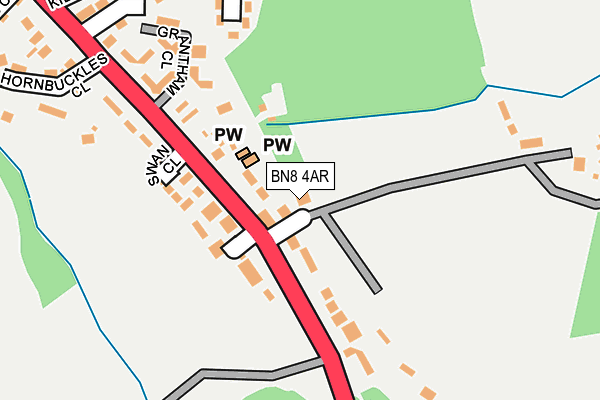 BN8 4AR map - OS OpenMap – Local (Ordnance Survey) BN8 4AR map - OS OpenMap – Local (Ordnance Survey)