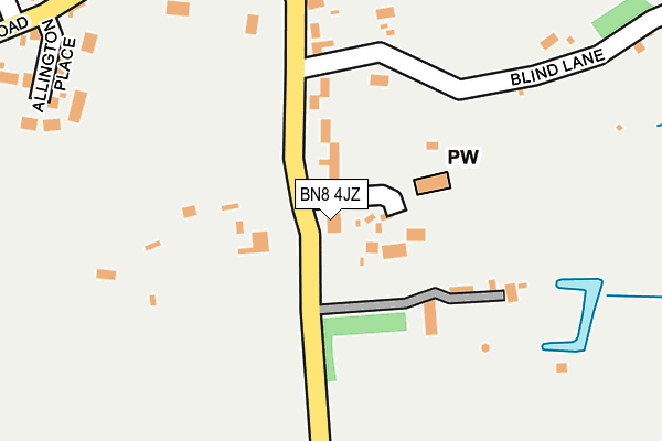 BN8 4JZ map - OS OpenMap – Local (Ordnance Survey) BN8 4JZ map - OS OpenMap – Local (Ordnance Survey)