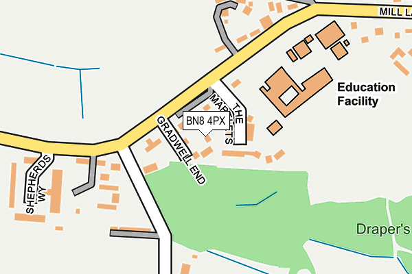 BN8 4PX map - OS OpenMap – Local (Ordnance Survey) BN8 4PX map - OS OpenMap – Local (Ordnance Survey)