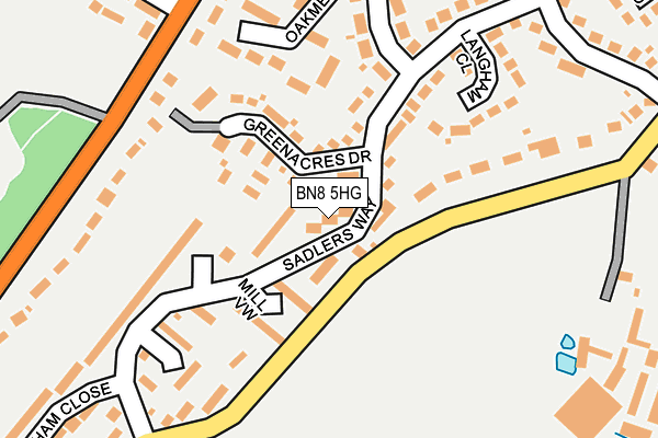 BN8 5HG map - OS OpenMap – Local (Ordnance Survey) BN8 5HG map - OS OpenMap – Local (Ordnance Survey)