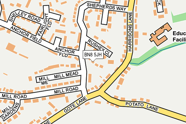 BN8 5JH map - OS OpenMap – Local (Ordnance Survey) BN8 5JH map - OS OpenMap – Local (Ordnance Survey)
