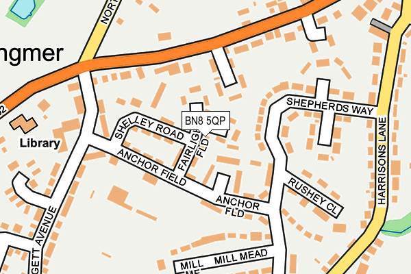 BN8 5QP map - OS OpenMap – Local (Ordnance Survey) BN8 5QP map - OS OpenMap – Local (Ordnance Survey)
