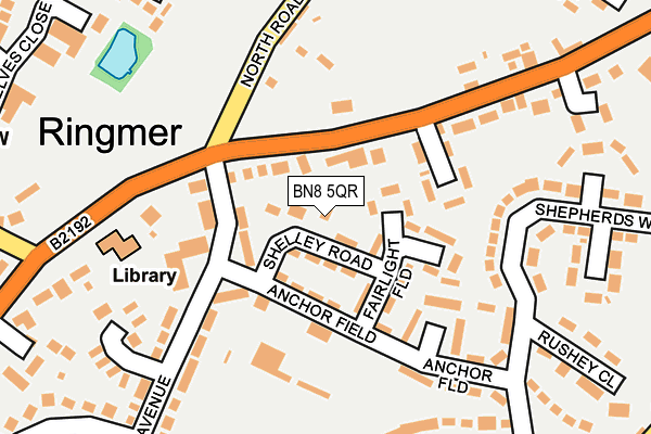 BN8 5QR map - OS OpenMap – Local (Ordnance Survey) BN8 5QR map - OS OpenMap – Local (Ordnance Survey)