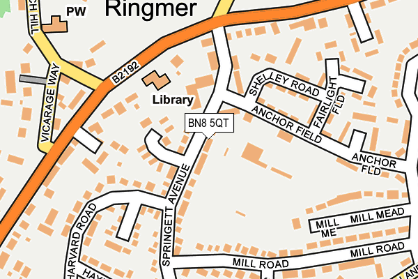 BN8 5QT map - OS OpenMap – Local (Ordnance Survey) BN8 5QT map - OS OpenMap – Local (Ordnance Survey)