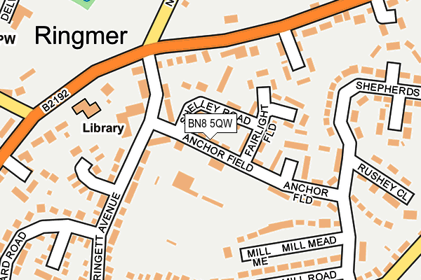 BN8 5QW map - OS OpenMap – Local (Ordnance Survey)