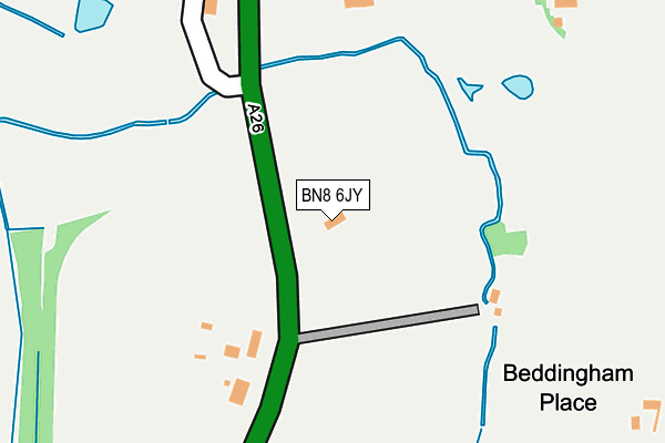BN8 6JY map - OS OpenMap – Local (Ordnance Survey) BN8 6JY map - OS OpenMap – Local (Ordnance Survey)