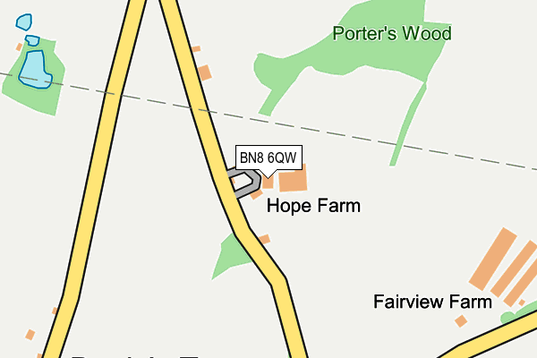 BN8 6QW map - OS OpenMap – Local (Ordnance Survey) BN8 6QW map - OS OpenMap – Local (Ordnance Survey)