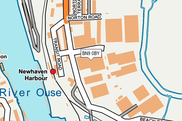 BN9 0BY map - OS OpenMap – Local (Ordnance Survey)