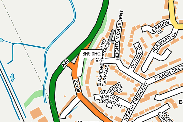 BN9 0HQ map - OS OpenMap – Local (Ordnance Survey)