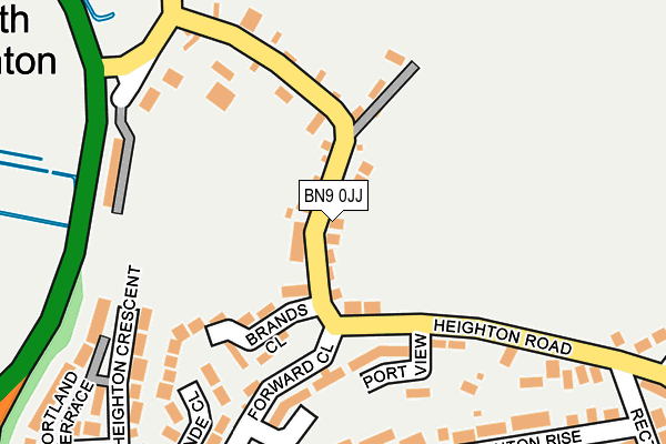 BN9 0JJ map - OS OpenMap – Local (Ordnance Survey)