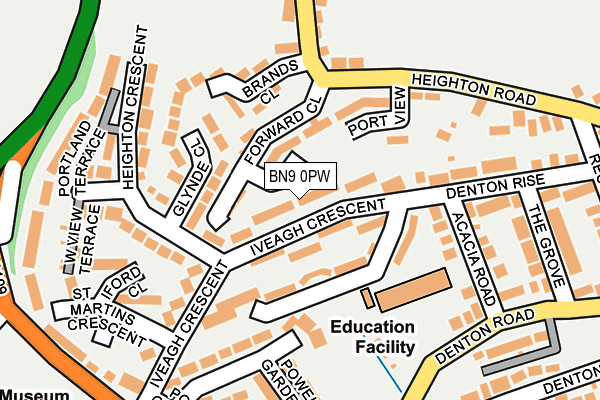 BN9 0PW map - OS OpenMap – Local (Ordnance Survey)