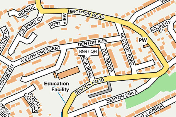 BN9 0QH map - OS OpenMap – Local (Ordnance Survey) BN9 0QH map - OS OpenMap – Local (Ordnance Survey)