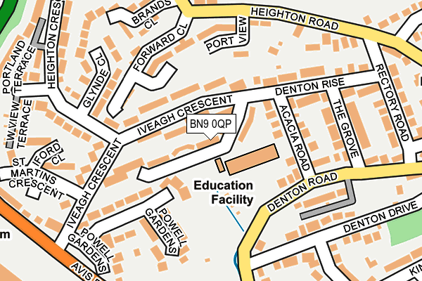 BN9 0QP map - OS OpenMap – Local (Ordnance Survey) BN9 0QP map - OS OpenMap – Local (Ordnance Survey)