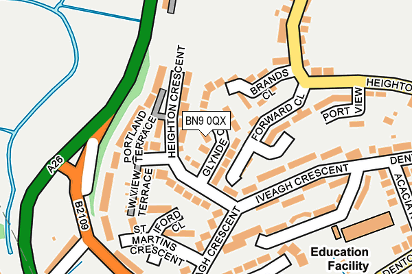 BN9 0QX map - OS OpenMap – Local (Ordnance Survey) BN9 0QX map - OS OpenMap – Local (Ordnance Survey)