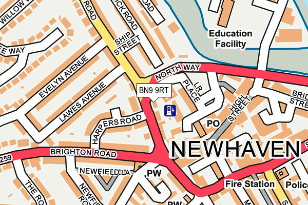 BN9 9RT map - OS OpenMap – Local (Ordnance Survey) BN9 9RT map - OS OpenMap – Local (Ordnance Survey)