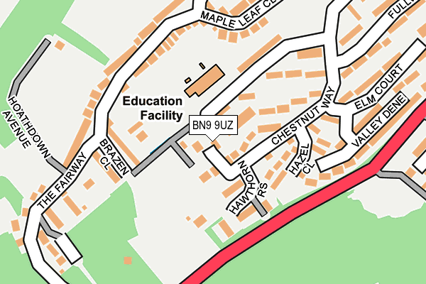 BN9 9UZ map - OS OpenMap – Local (Ordnance Survey) BN9 9UZ map - OS OpenMap – Local (Ordnance Survey)