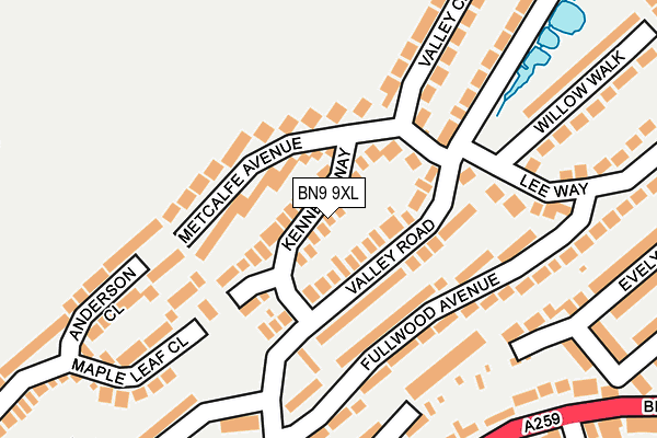 BN9 9XL map - OS OpenMap – Local (Ordnance Survey) BN9 9XL map - OS OpenMap – Local (Ordnance Survey)