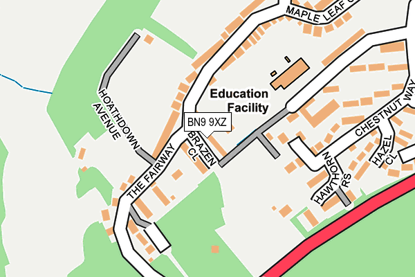 BN9 9XZ map - OS OpenMap – Local (Ordnance Survey) BN9 9XZ map - OS OpenMap – Local (Ordnance Survey)