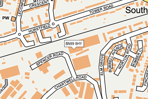 BN99 8HY map - OS OpenMap – Local (Ordnance Survey) BN99 8HY map - OS OpenMap – Local (Ordnance Survey)