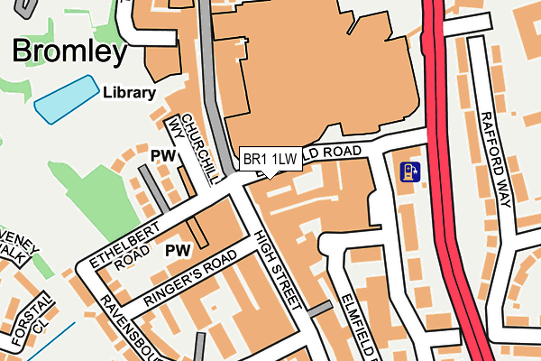BR1 1LW map - OS OpenMap – Local (Ordnance Survey) BR1 1LW map - OS OpenMap – Local (Ordnance Survey)
