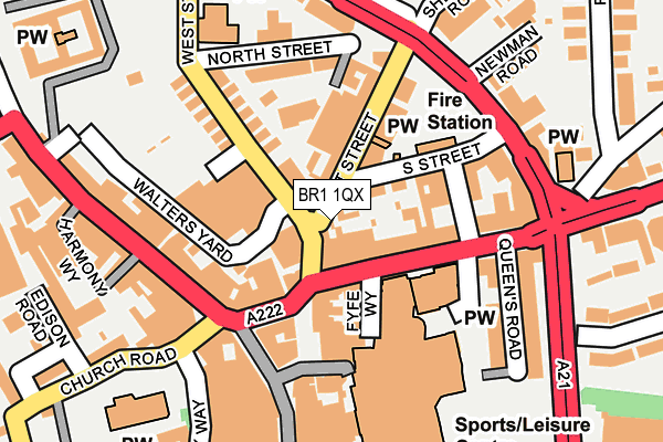 BR1 1QX map - OS OpenMap – Local (Ordnance Survey) BR1 1QX map - OS OpenMap – Local (Ordnance Survey)