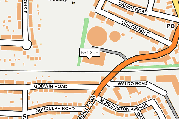 BR1 2UE map - OS OpenMap – Local (Ordnance Survey) BR1 2UE map - OS OpenMap – Local (Ordnance Survey)