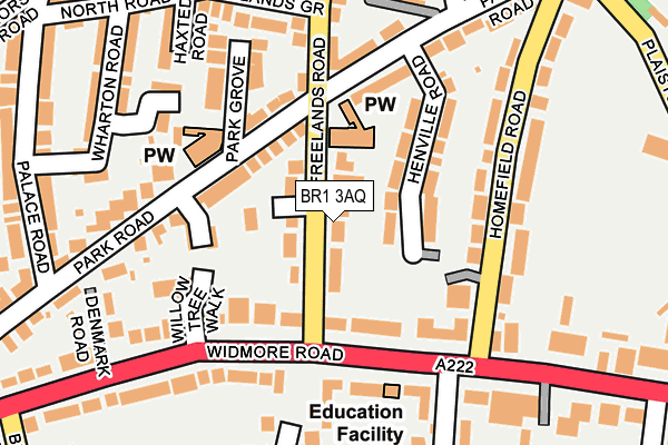 BR1 3AQ map - OS OpenMap – Local (Ordnance Survey)