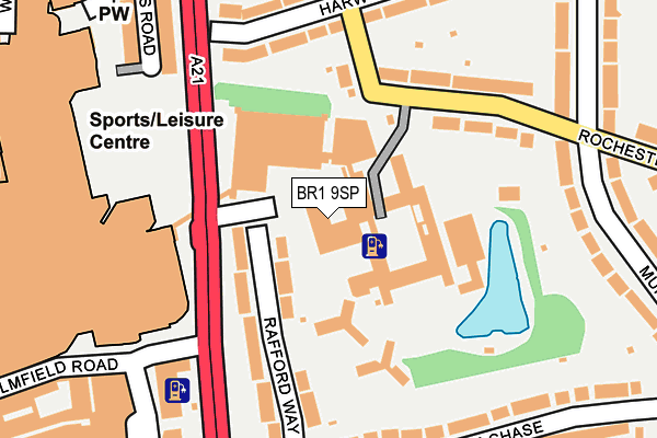BR1 9SP map - OS OpenMap – Local (Ordnance Survey) BR1 9SP map - OS OpenMap – Local (Ordnance Survey)