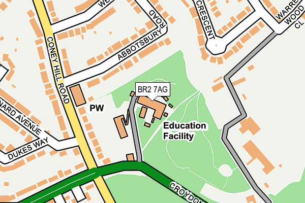 BR2 7AG map - OS OpenMap – Local (Ordnance Survey) BR2 7AG map - OS OpenMap – Local (Ordnance Survey)