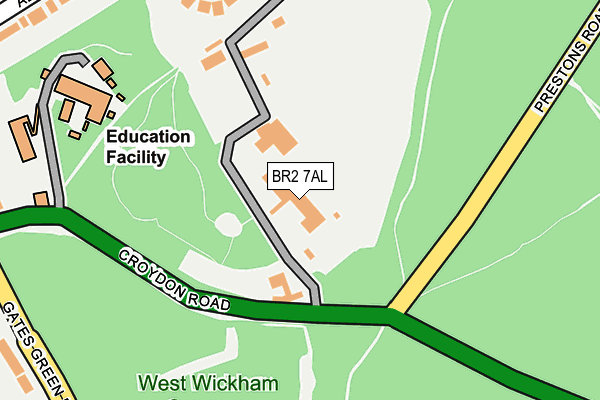 BR2 7AL map - OS OpenMap – Local (Ordnance Survey) BR2 7AL map - OS OpenMap – Local (Ordnance Survey)