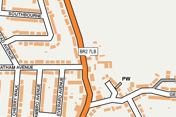 BR2 7LB map - OS OpenMap – Local (Ordnance Survey) BR2 7LB map - OS OpenMap – Local (Ordnance Survey)
