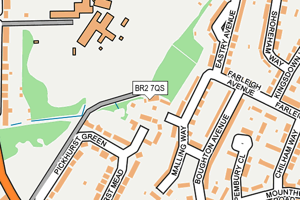 BR2 7QS map - OS OpenMap – Local (Ordnance Survey) BR2 7QS map - OS OpenMap – Local (Ordnance Survey)