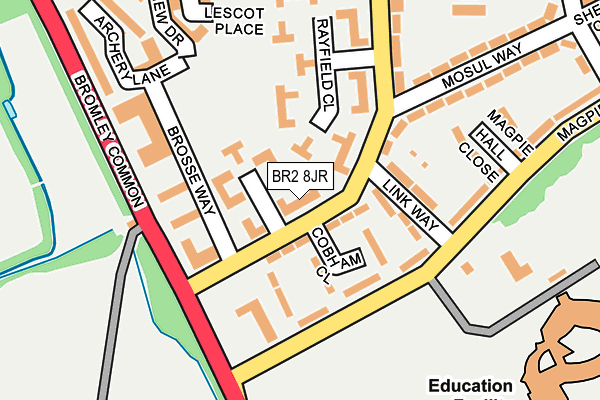 BR2 8JR map - OS OpenMap – Local (Ordnance Survey) BR2 8JR map - OS OpenMap – Local (Ordnance Survey)