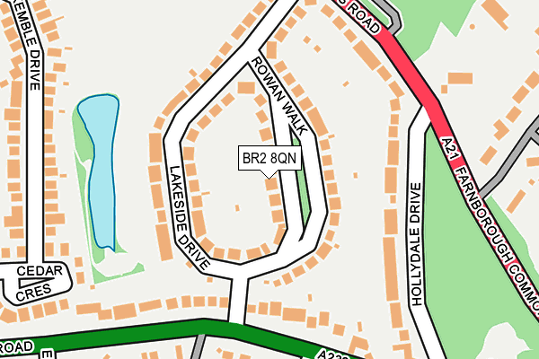 BR2 8QN map - OS OpenMap – Local (Ordnance Survey) BR2 8QN map - OS OpenMap – Local (Ordnance Survey)
