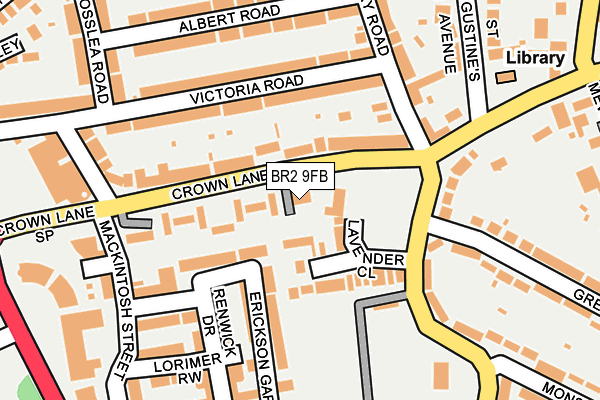 BR2 9FB map - OS OpenMap – Local (Ordnance Survey)