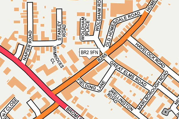 BR2 9FN map - OS OpenMap – Local (Ordnance Survey) BR2 9FN map - OS OpenMap – Local (Ordnance Survey)