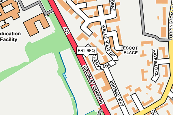 BR2 9FQ map - OS OpenMap – Local (Ordnance Survey) BR2 9FQ map - OS OpenMap – Local (Ordnance Survey)