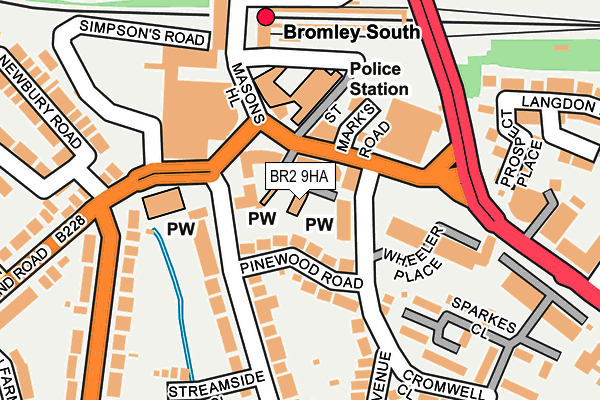 BR2 9HA map - OS OpenMap – Local (Ordnance Survey) BR2 9HA map - OS OpenMap – Local (Ordnance Survey)