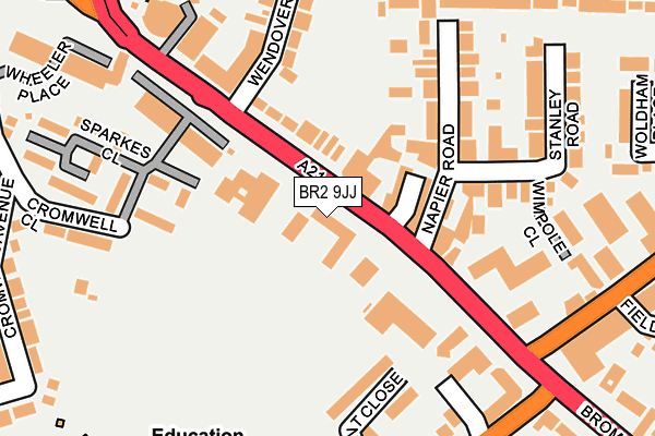 BR2 9JJ map - OS OpenMap – Local (Ordnance Survey) BR2 9JJ map - OS OpenMap – Local (Ordnance Survey)