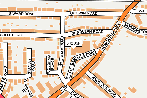 BR2 9SP map - OS OpenMap – Local (Ordnance Survey) BR2 9SP map - OS OpenMap – Local (Ordnance Survey)