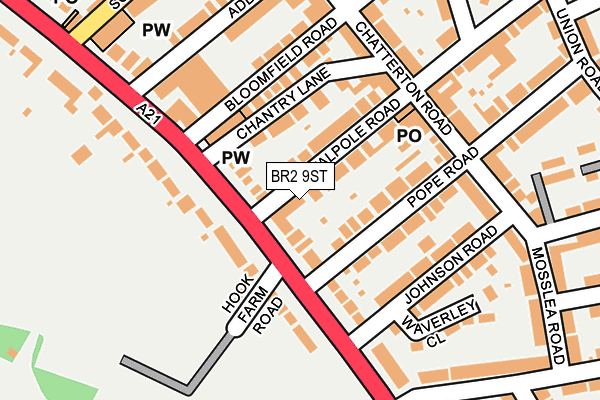 BR2 9ST map - OS OpenMap – Local (Ordnance Survey) BR2 9ST map - OS OpenMap – Local (Ordnance Survey)