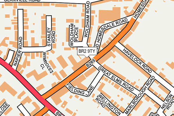 BR2 9TY map - OS OpenMap – Local (Ordnance Survey) BR2 9TY map - OS OpenMap – Local (Ordnance Survey)